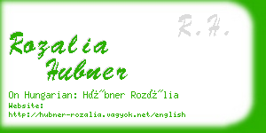 rozalia hubner business card